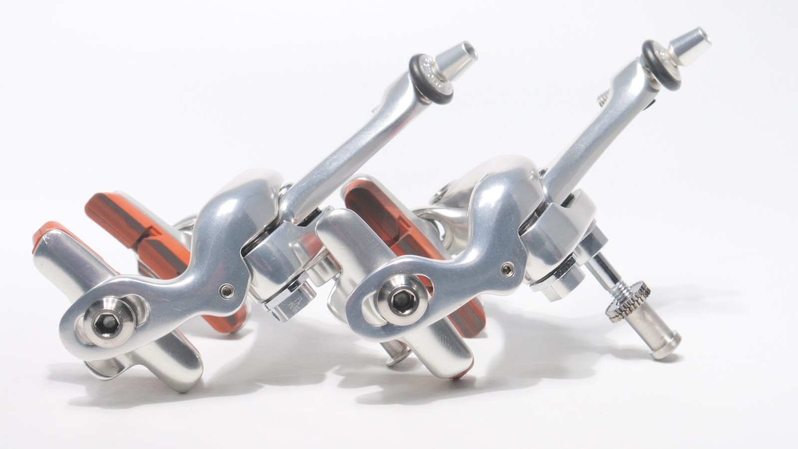 Campagnolo Record Rim Brake Calipers Front+Rear Pair Silver Dual Pivot Road