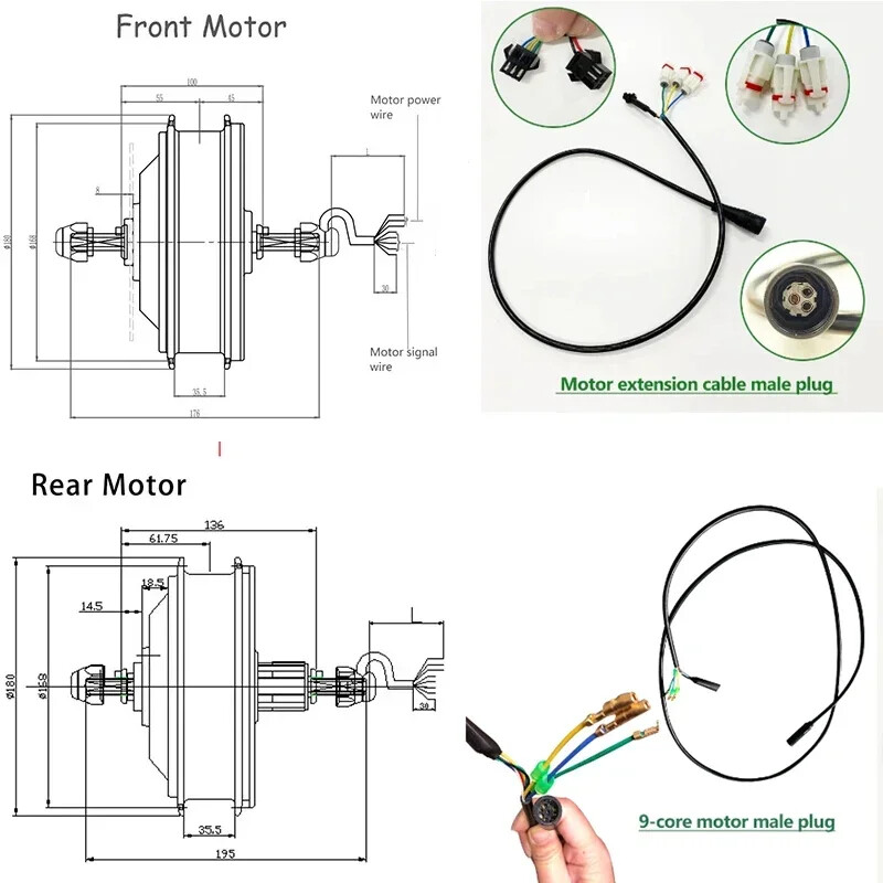 48V 2000W 26Inch-700C Electric Bike Rear Hub Motor Kit 50-55KM/H with Display