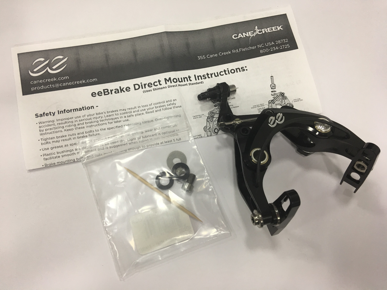 Cane Creek eeBrake G4 Single Direct Mount Fork / Seatstay (Black) #BEE0176