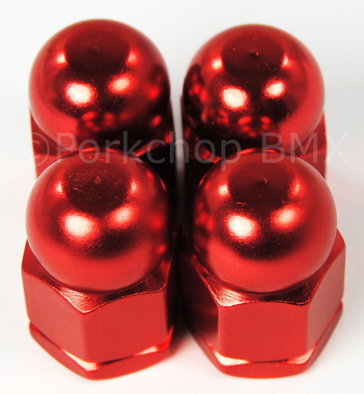 Aluminum alloy BMX acorn axle nut 3/8″ X 26T – RED ANODIZED