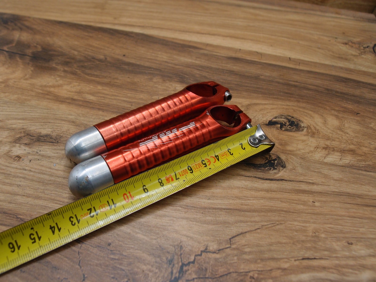1990’s MTB aluminium alloy bar ends FMF red anodised 22.2 mm