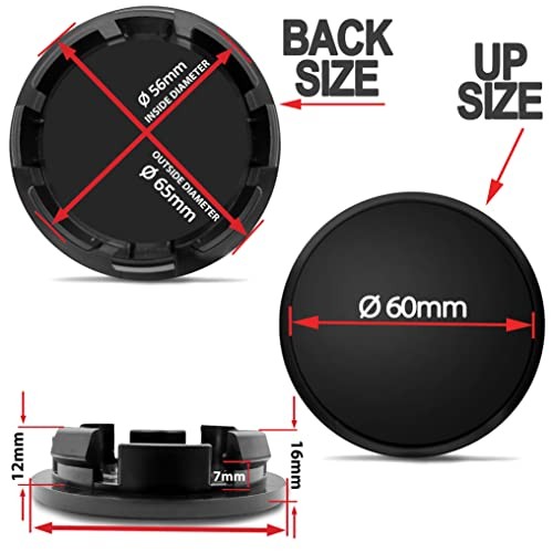 Biomar Labs 4 x 65mm Wheel Centre Alloy Hub Center Caps Compatible with VW 3B7