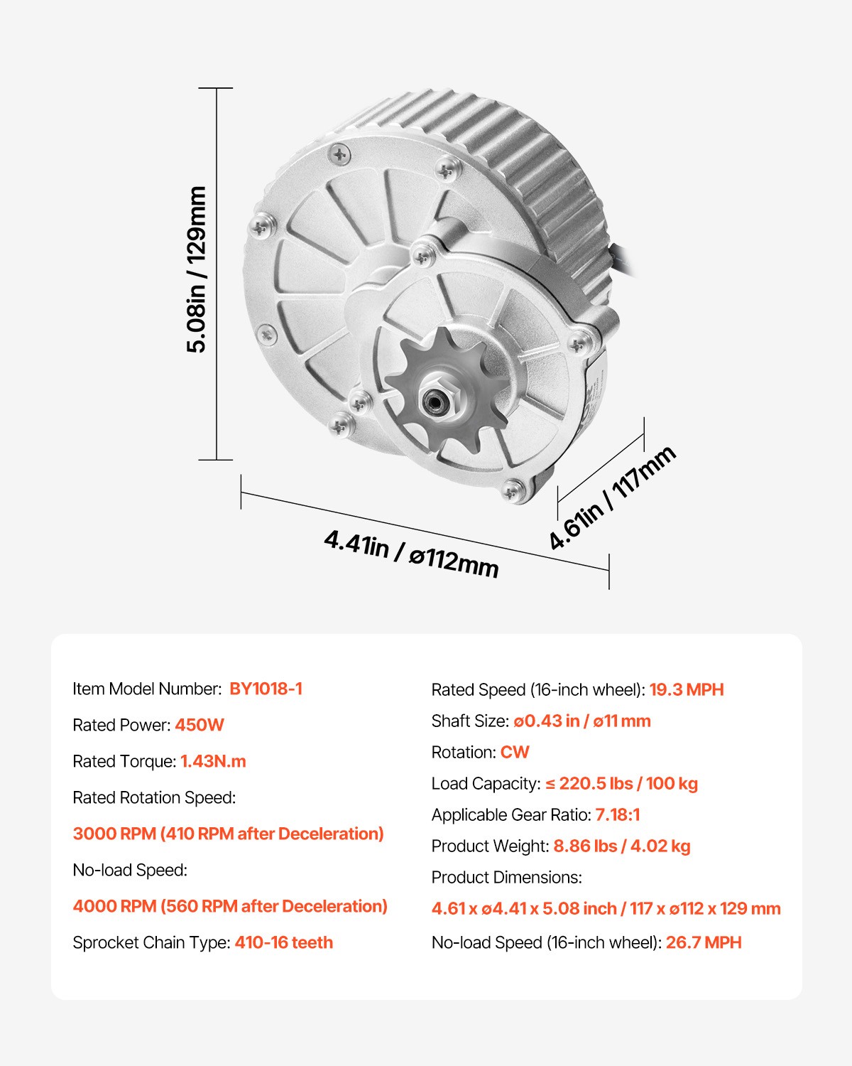 450W Electric Brushed DC Motor Kit 36V 3000rpm Motor with Upgraded Controller