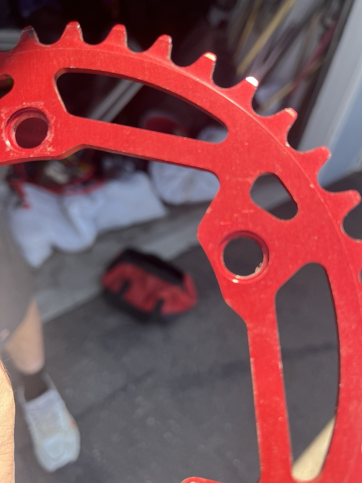 Tangent R7075 BMX Chainring 44T 104mm BCD 4-Bolt Aluminum Red