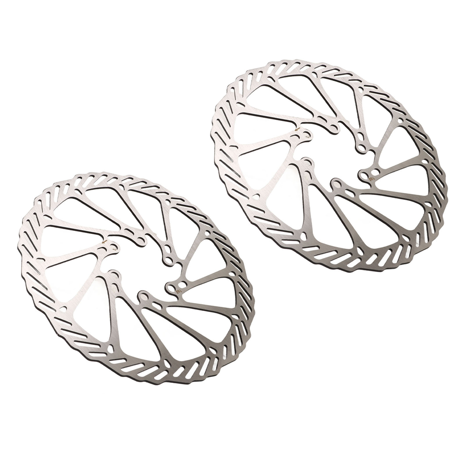 (160mm/6.3in)2 Pcs Bike Disc Brake Rotors Lightweight Fast Heat Dissipation