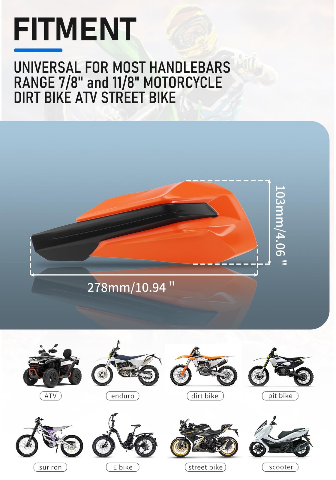 Universal Dirt Bike Handguards Motorcycle Hand Guards Plastic Bracket for SX …
