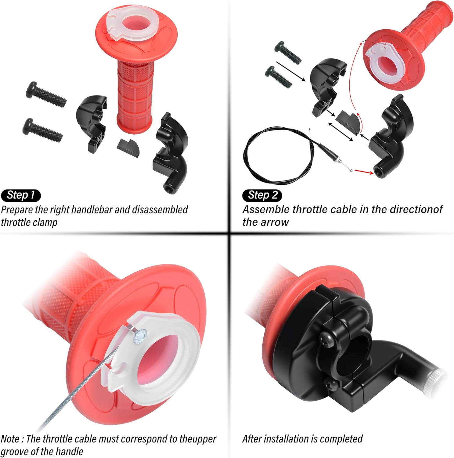 Universal Mini Bike Throttle Assembly&Cable Kit | Direct Replacement for Coleman