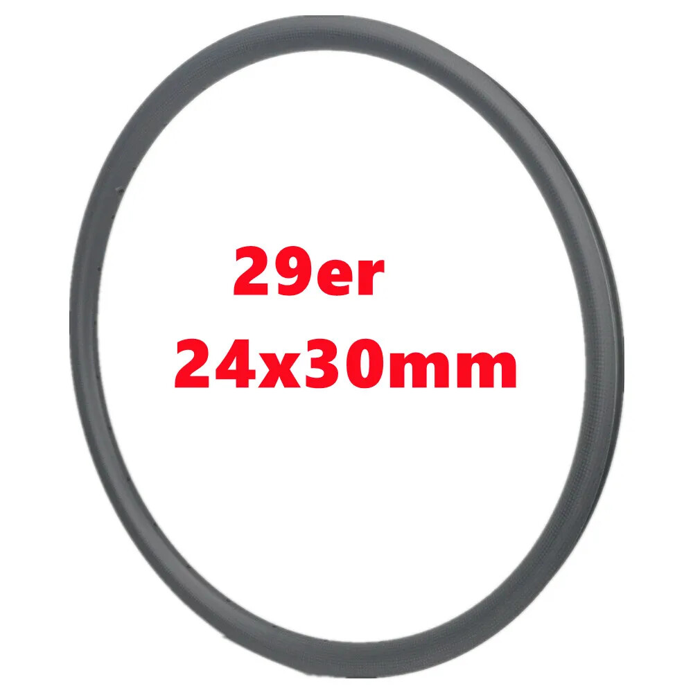 28 Holes XC MTB Bicycle 29er 30*24mm Carbon Rim Super Light Asymmetric Hookless