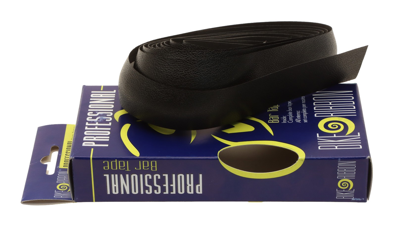 Bike Ribbon Professional Handlebar Tape Foam Black Faux-Leather Texture NEW NOS