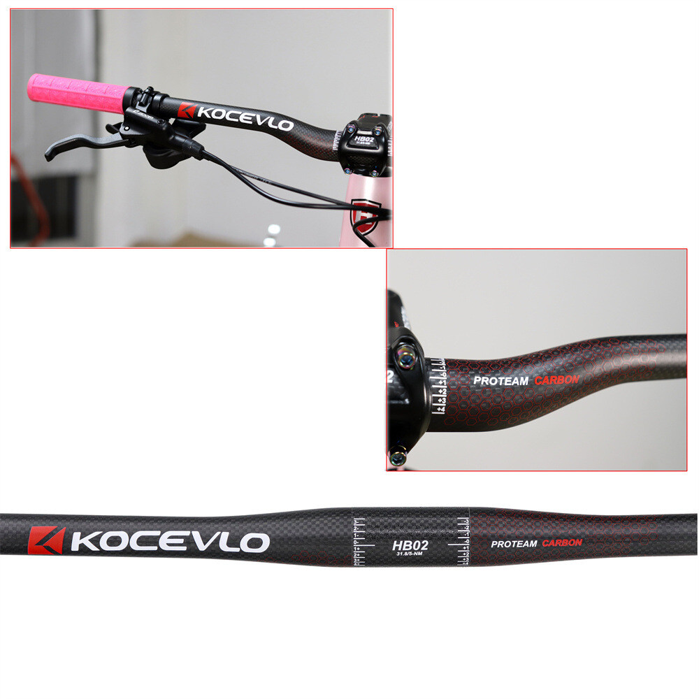 Carbon Fiber Mountain Bike Handlebar XC Bicycle Flat Bar Rise Bar 31.8*600-760mm