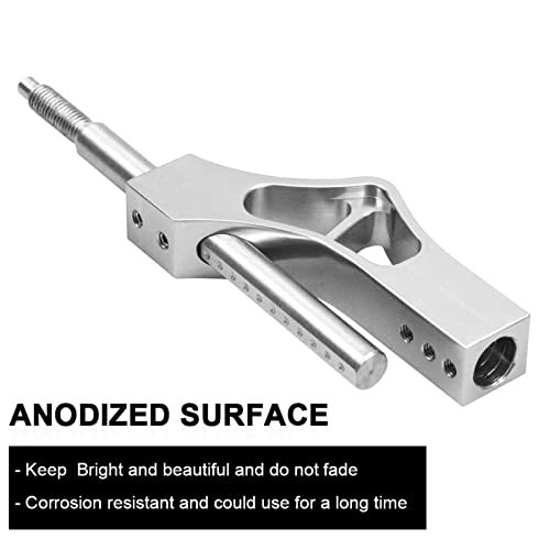 Adjustable Short Shift Extension Shifter Knob with Adapters – Silver