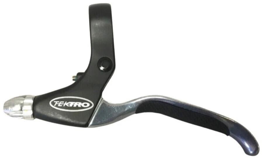 Tektro CL530 Left Brake Lever 3‑Finger Alloy Silver V‑Brake 22.2mm Flat Bar