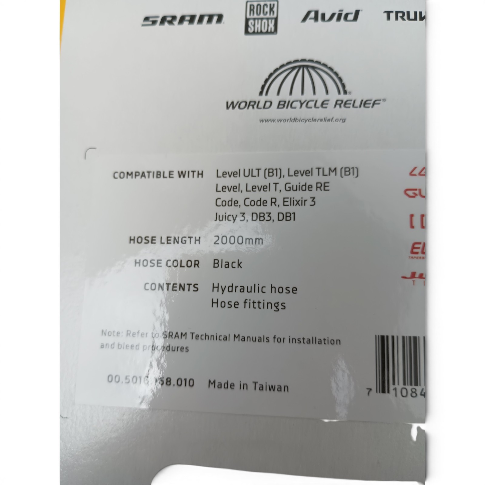 Sram Avid Hydraulic Hose Line Fittings Kit Level/Code/Elixir/Juicy/Guide/DB 2000