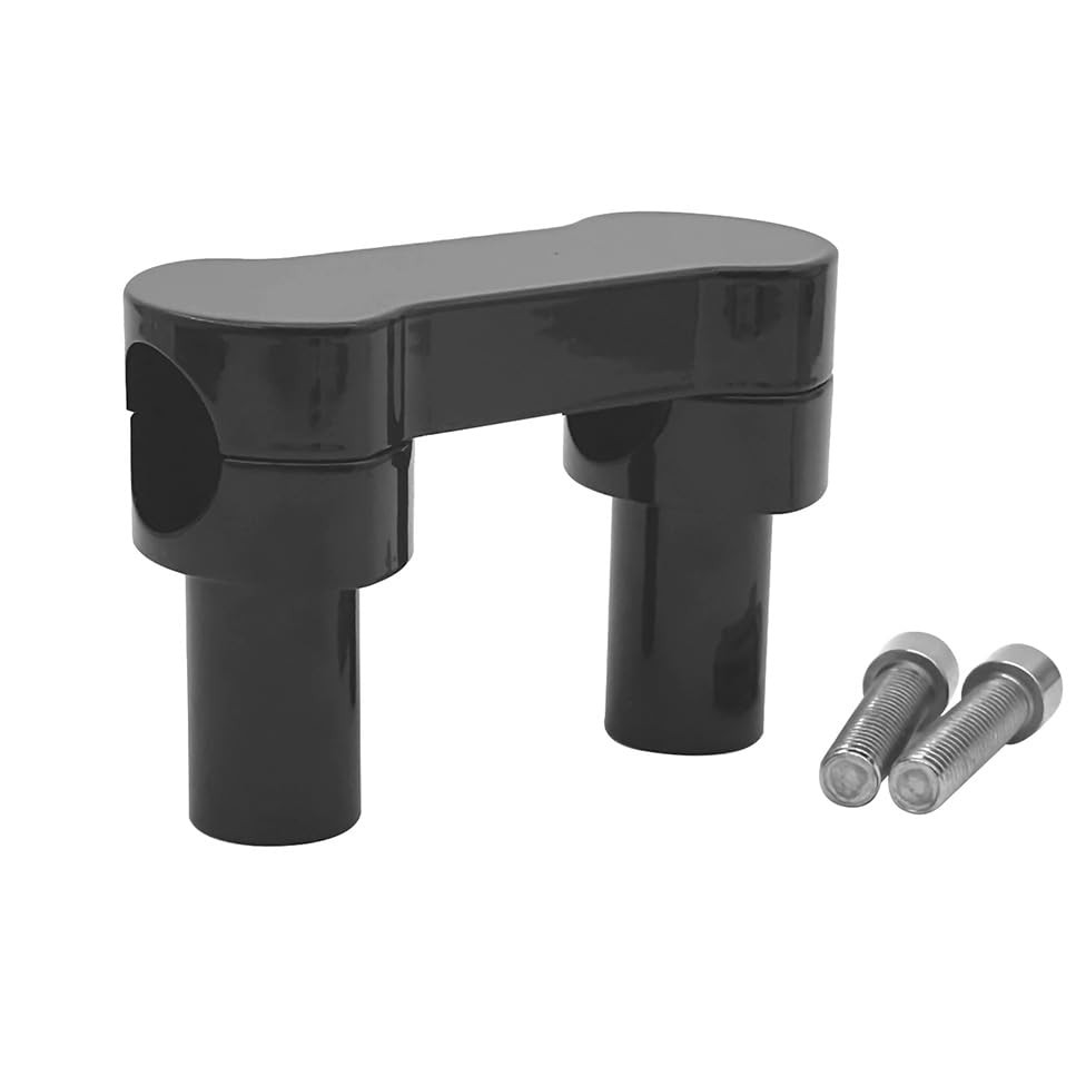 1-1/4″ Gloss Black Diameter Handlebar Riser High style Top Clamp Kit Mount