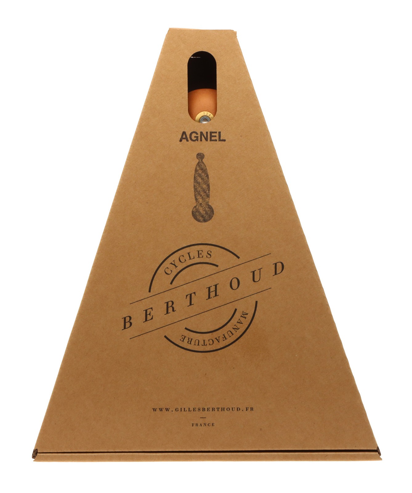 Gilles Berthoud Agnel Open Saddle Titanium Rails Hard Leather Natural NEW NOS