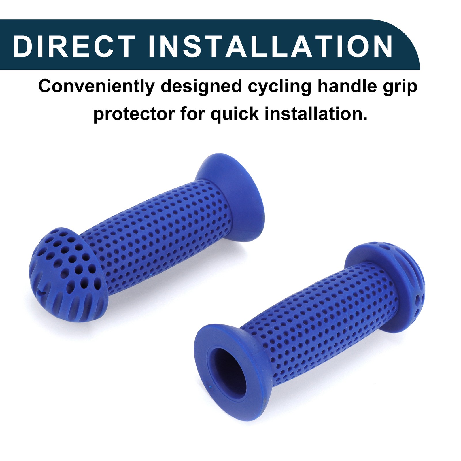 Child Bike Handlebar Grip Cover 100mm Soft MTB End Grips Protector Blue 1 Pair