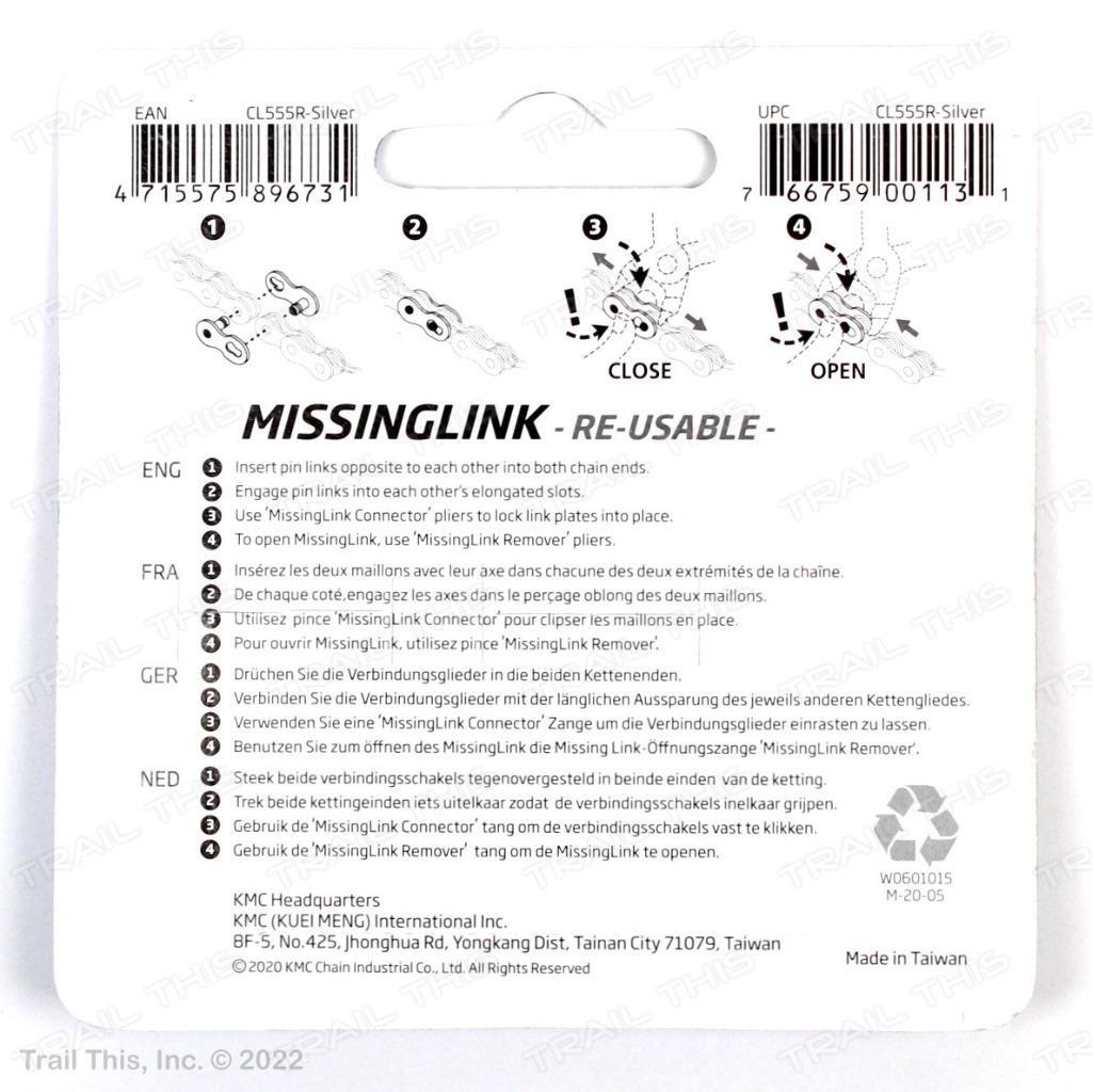 Two (2) Pack KMC 11-Speed Reusable Missinglink Bike Chain Links fit SRAM Shimano