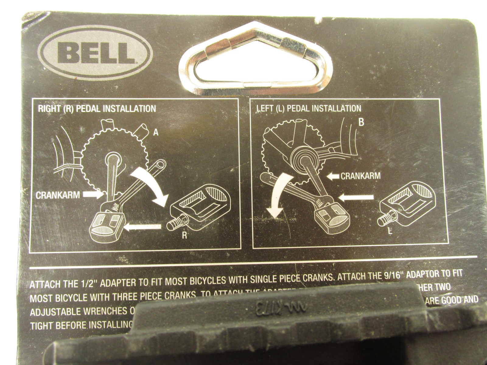 Bell Universal Pedal Set KICKS 350 Bicycle Platform Pedals Black Reflectors