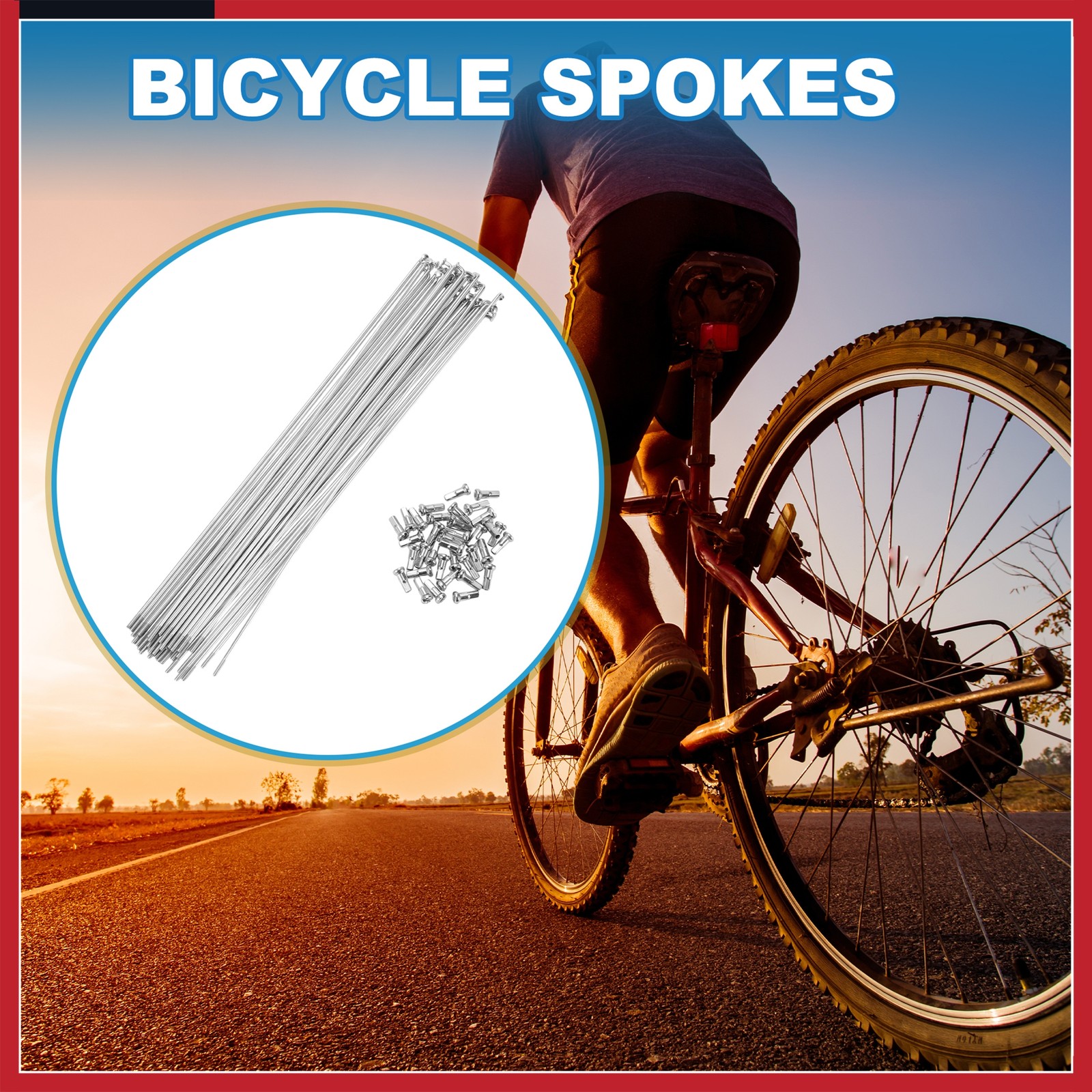 Bike Bicycle Spokes 14G 260MM Mountain Bike Spokes carbon steel Silver 36pc