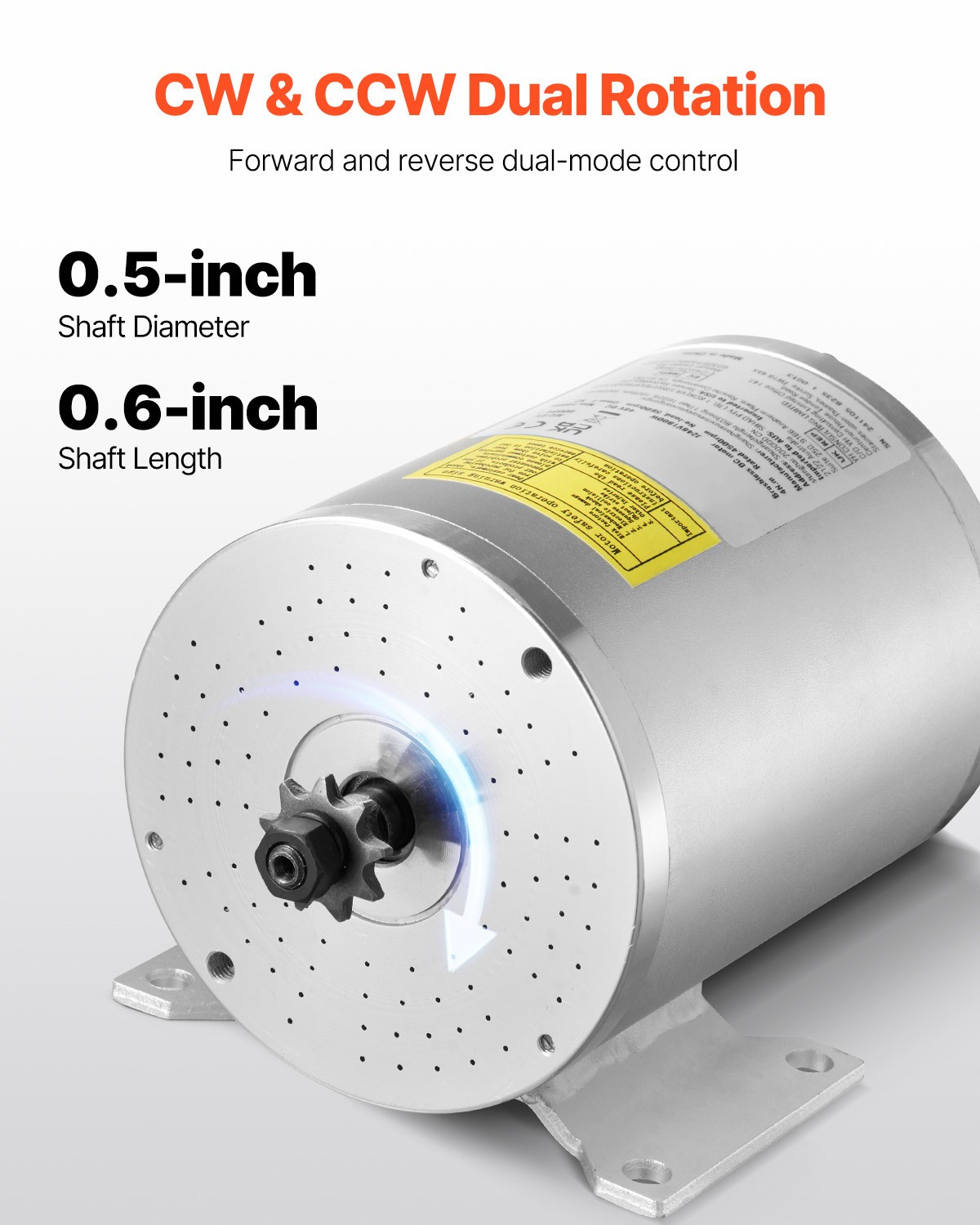 Uimoso 48V 1800W Brushless DC Motor Kit with Enhanced Controller, 4500RPM Speed