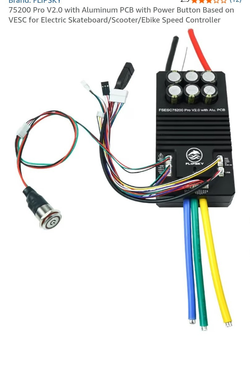 FLIPSKY FSESC75200 Pro V2.0 75V Electric Controller Aluminum Case Power Switch