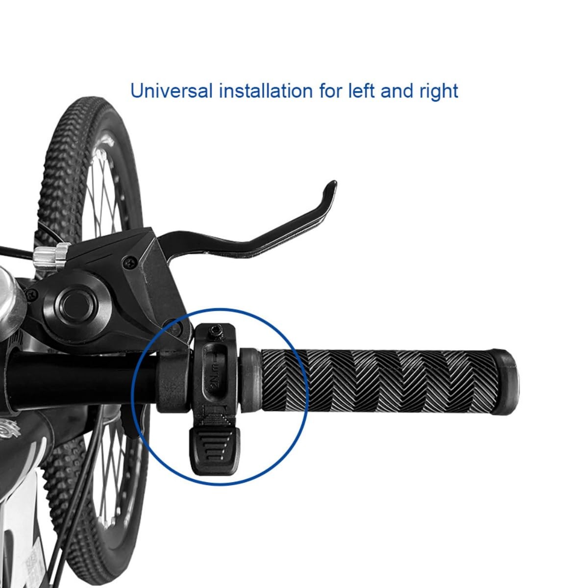 Swrxearn Ebike Thumb Throttle12V/24V/36V/48V/52V/60V/72V 3-Pin M8 Waterproof