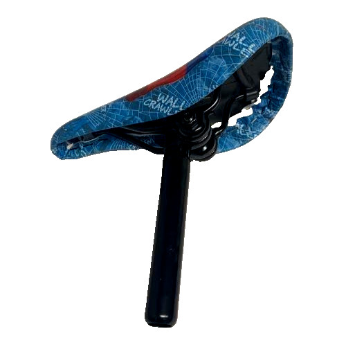 Spiderman Kids Bike Saddle with 25.4 Seatpost and Saddle Clamp