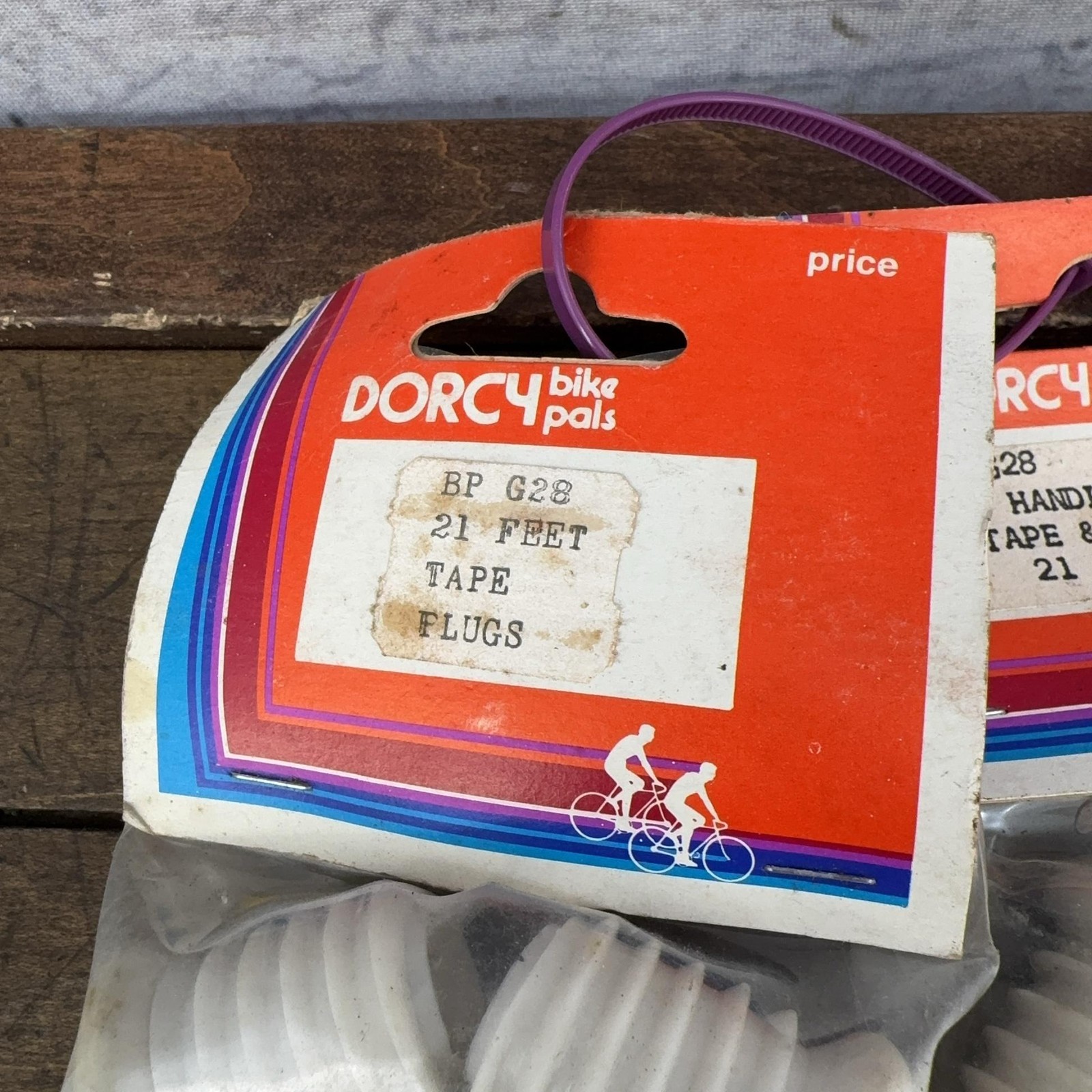 Vintage White Handlebar Tape White NOS Lot 2 Ribbon Plugs Drop Bar Road Bike