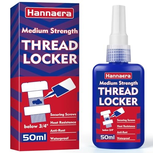 Thread Lock Blue 1.69 Fl oz/50 ml Medium Strength, Lock & Seal medium-50ml