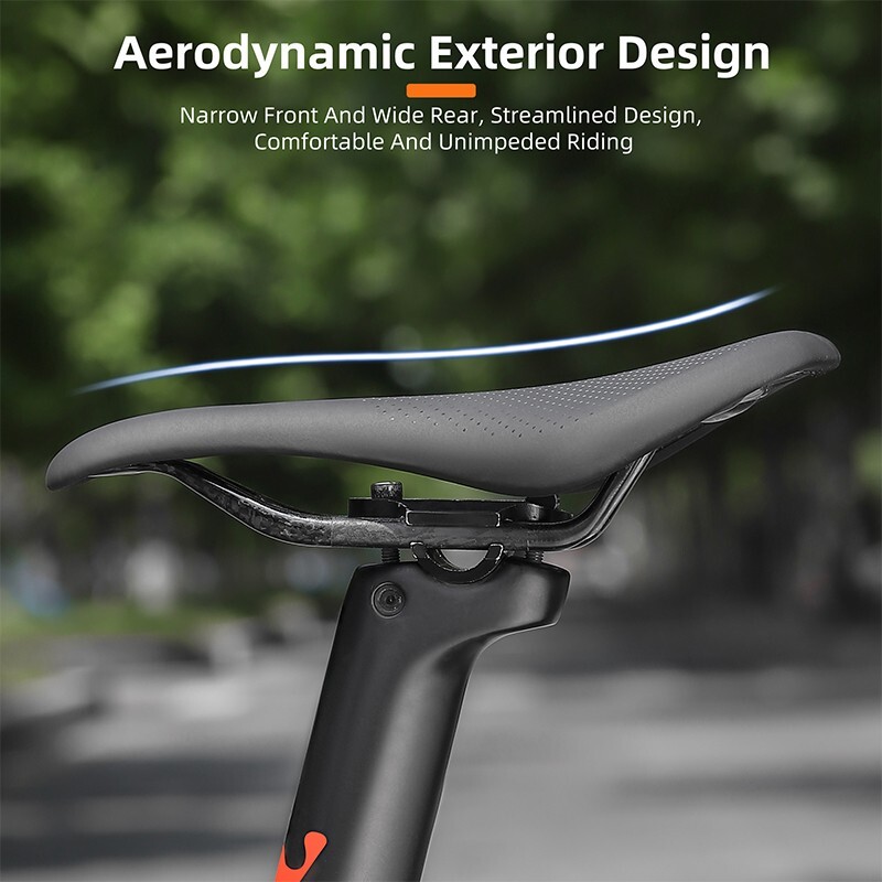 WEST BIKING Carbon Fiber Bicycle Saddle Hollow Short Nose Road Bike Seat Saddle