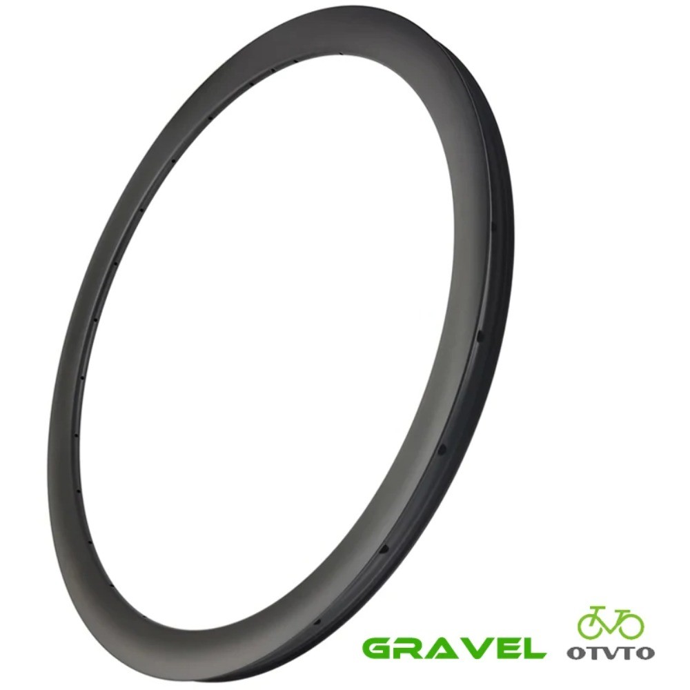 Gravel Bike Carbon Rim 40mm 45mm Deep 33mm Wide Tubeless Hook Hookless