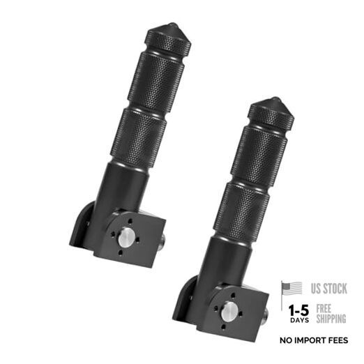 2PCS Motorcycle Foldable Foot Peg, 8mm 90 Degree Electric Bicycle Rear Footpeg