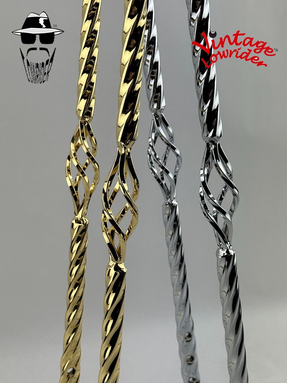 Vintage Lowrider Bicycle 90d Square Twisted CAGE Sissy Bar Fits 16″ – 26″ Bikes.
