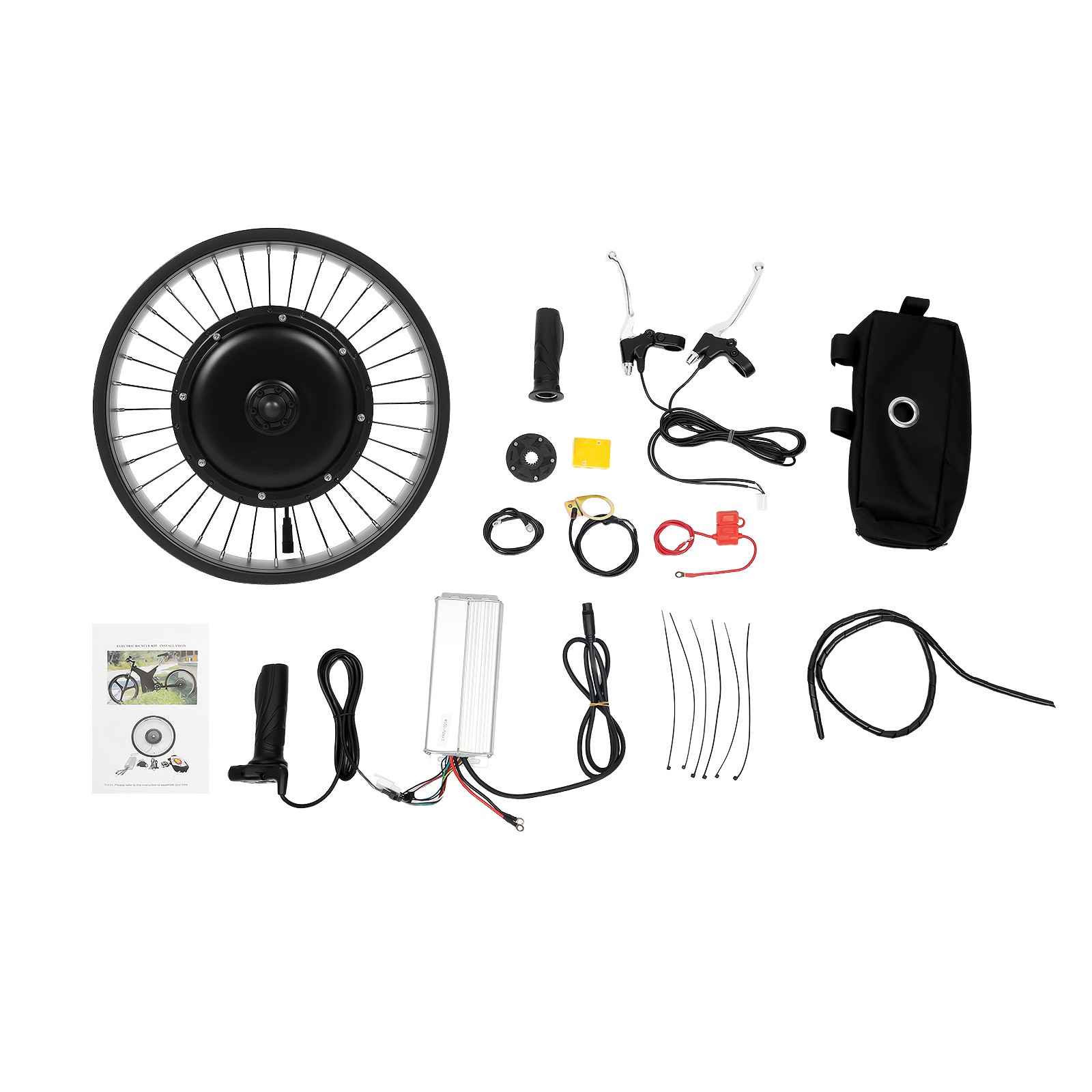 20in 48V 1000W E-Bike Electric Bicycle Motor Conversion Kit Fat Tire Front Wheel