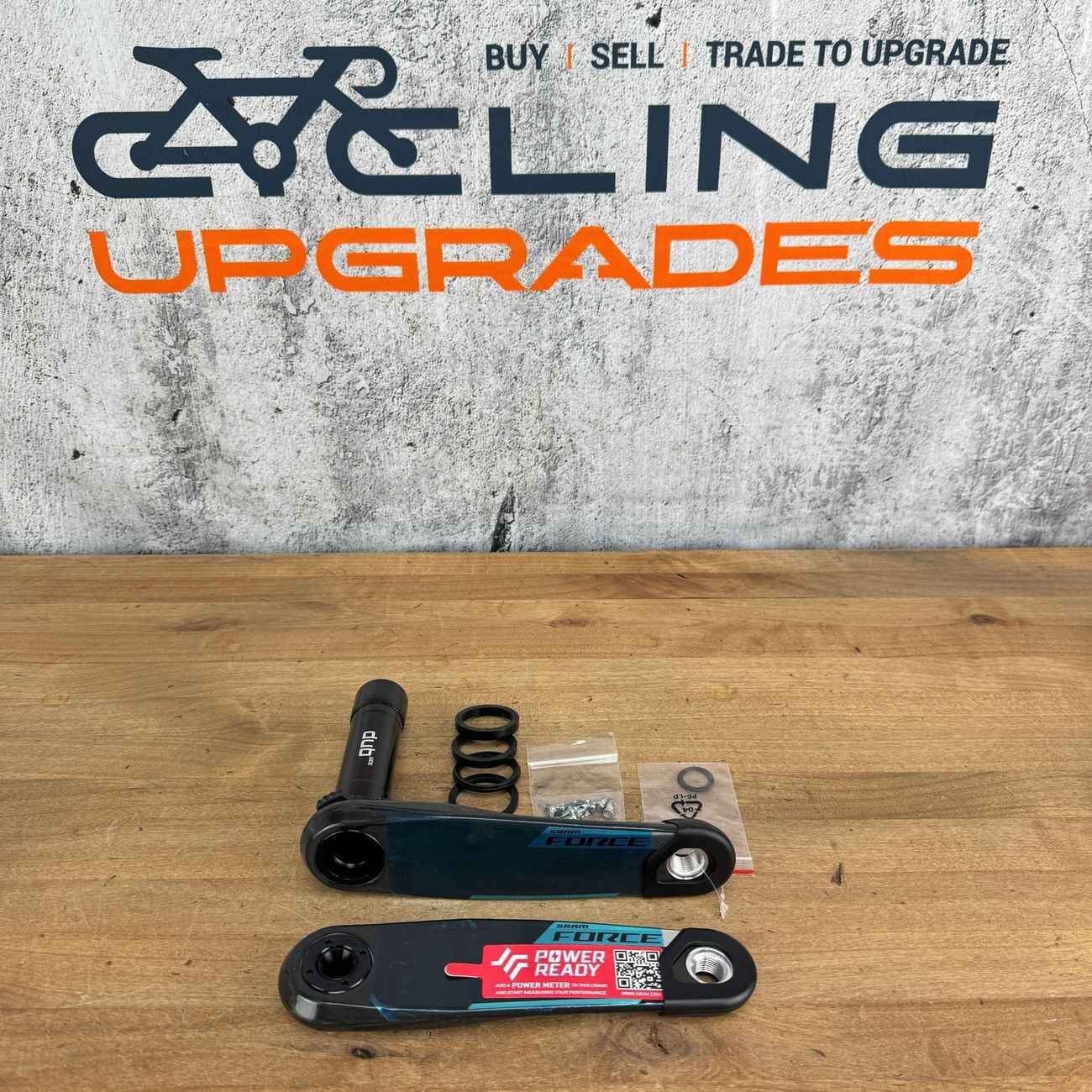 New! SRAM Force AXS XPLR E1 165mm Carbon DUB Wide Crank Arms Crankset 418g