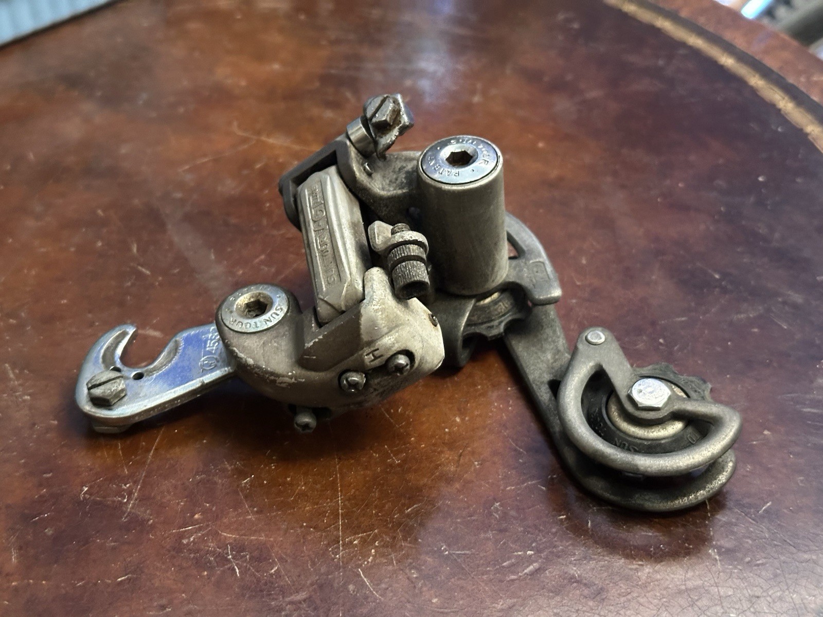 Vintage SunTour V-GT Luxe Rear Derailleur Long Cage Alloy Silver Friction