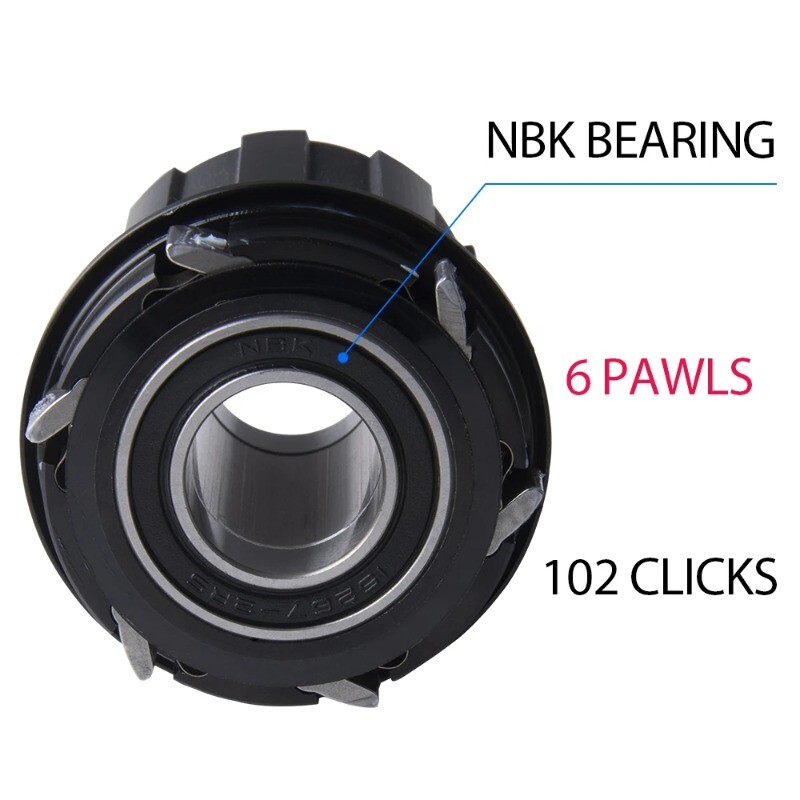 32H MTB Bicycle Disc Brake 6 Pawls 108 Clicks 4 Sealed Bearing Hubs XD HG QR
