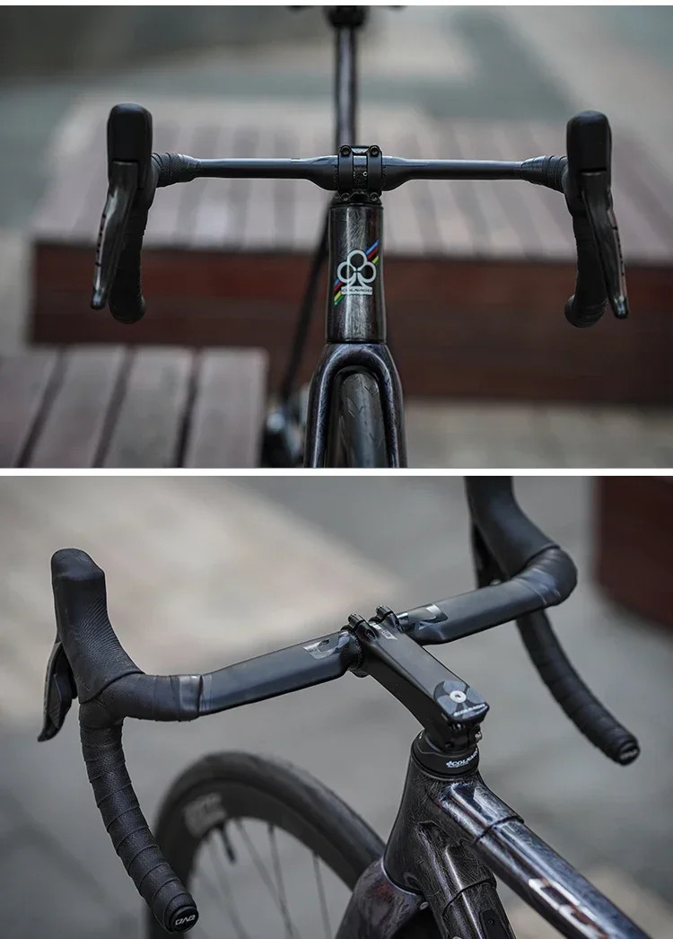 Gravel Road Bike Handlebar 360/380/400/420mm Black Matt Fully Internal Routing