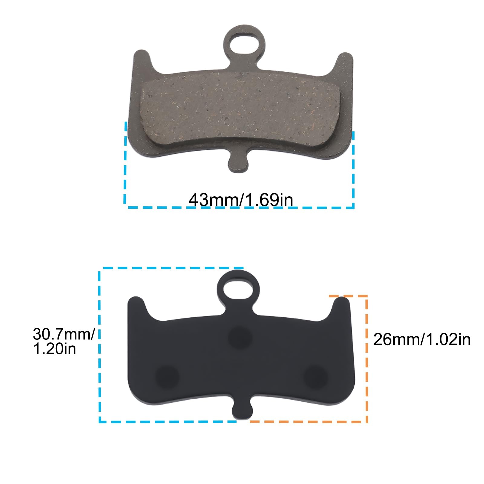 The Lord of the Tools 2 Pair Resin Sintered Metal Brake Pads Compatible with …