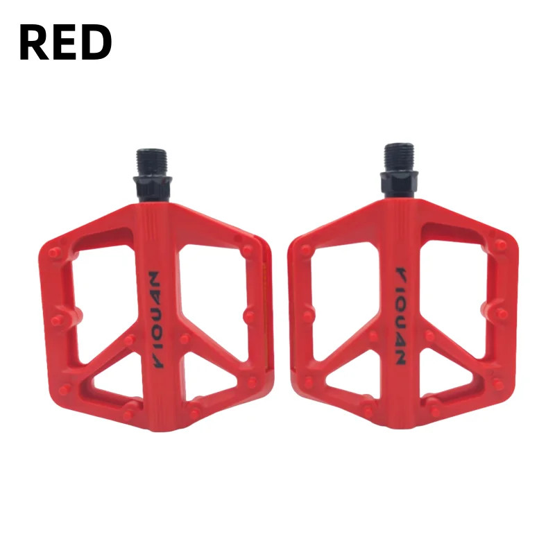 Non-Slip Wide Platform Bike Pedals for BMX, MTB & E-Bikes – 9/16″ Nylon Bearings