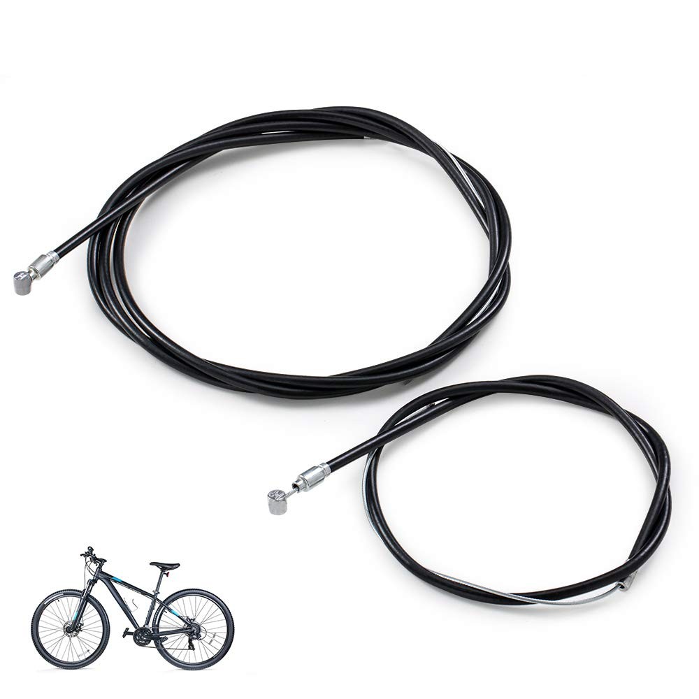 Premium Bike Brake Cable Kit – 1 Pair Front & Rear Cables, Wires, Black