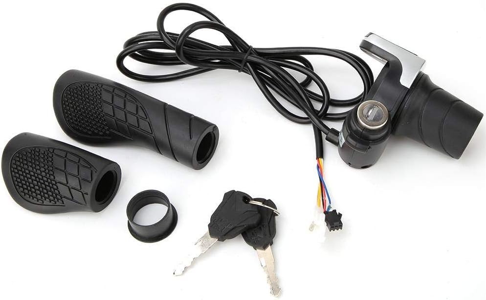 36V Electric Bike Throttle with LCD Display, Twist Grip Handlebar Controller …