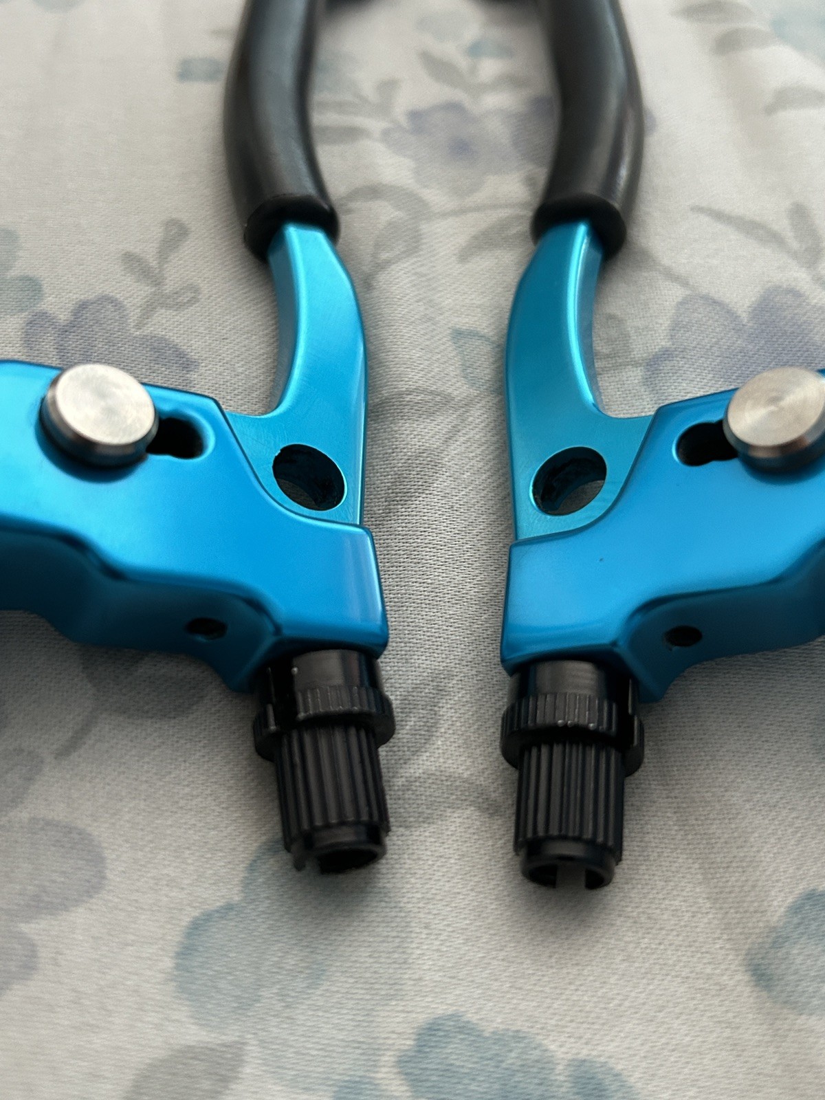 Grafton Re-Entry Canti Brake Levers Turquoise Blue Vintage 90s MTB CNC USA Kooka