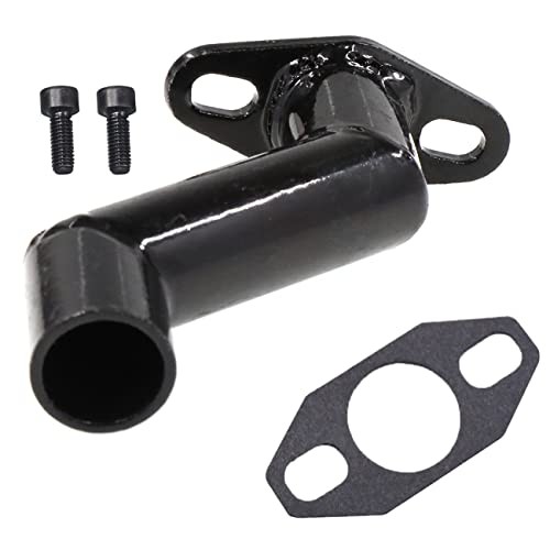 Black 32mm-40mm Offset Intake Manifold & Gasket for 49cc 66cc 80cc Motorized