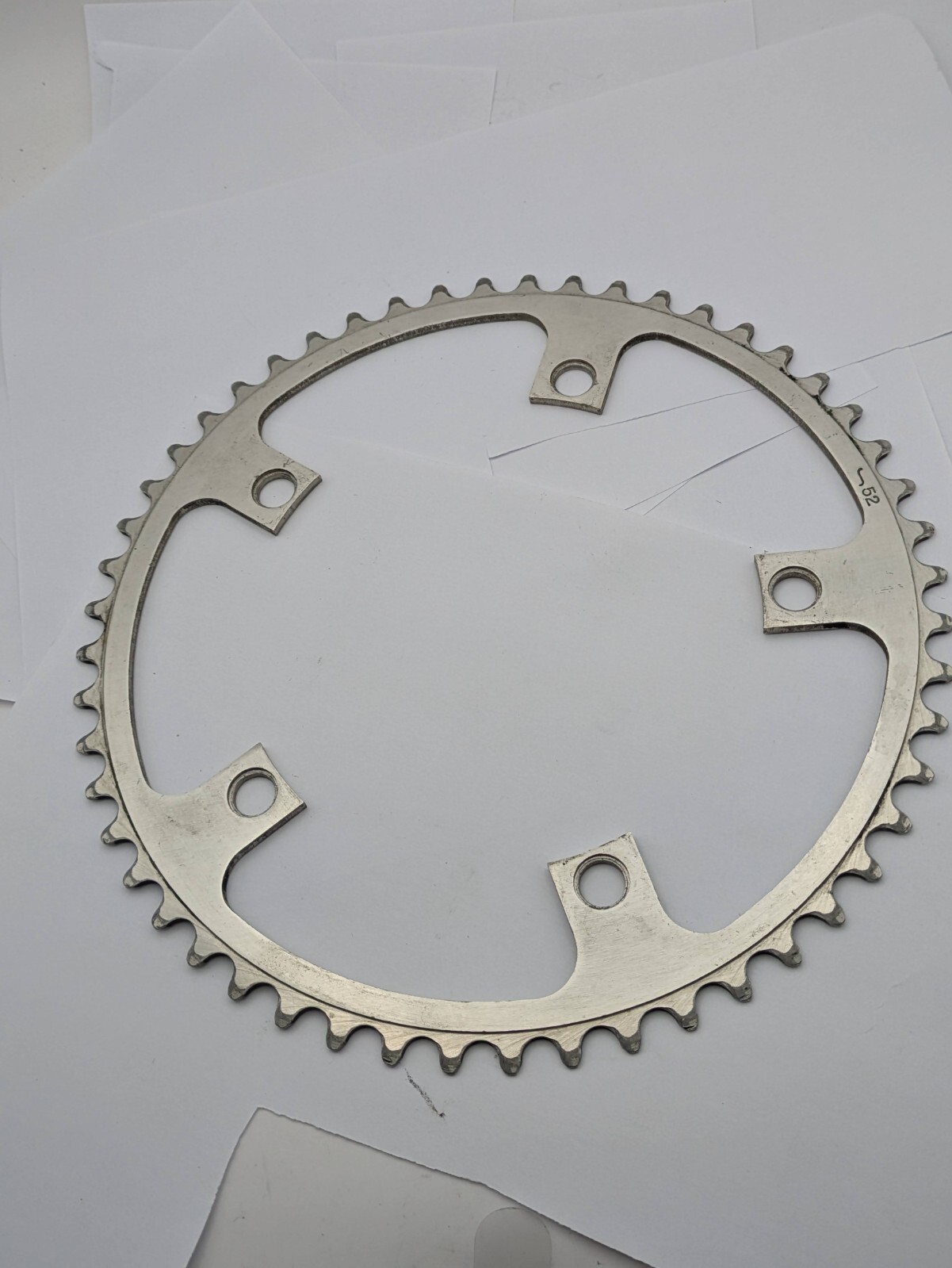 OFMEGA AVOCET 52 TOOTH 52T ALUMINUM CHAINRING 144MM BCD SILVER 5-ARM