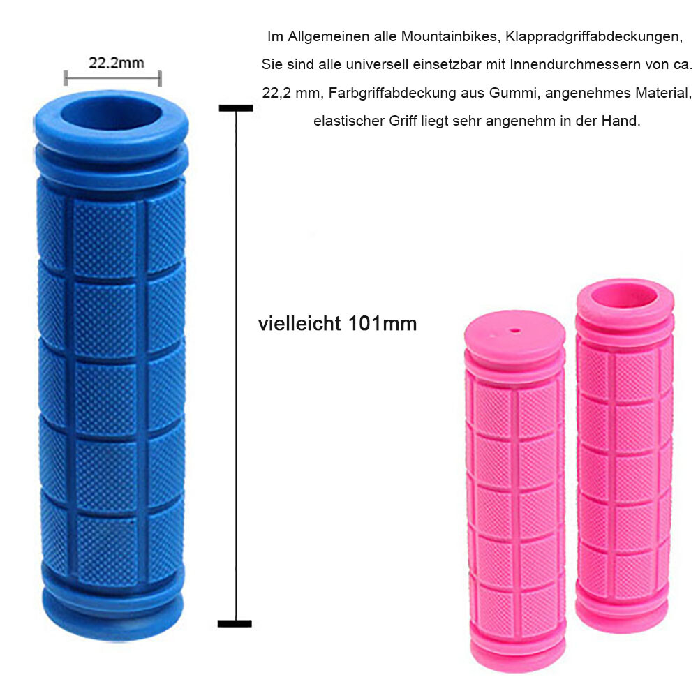2 PC Mountain Bike Bicycle Cycling Handlebar Anti-Slip Soft Rubber Hand Grips