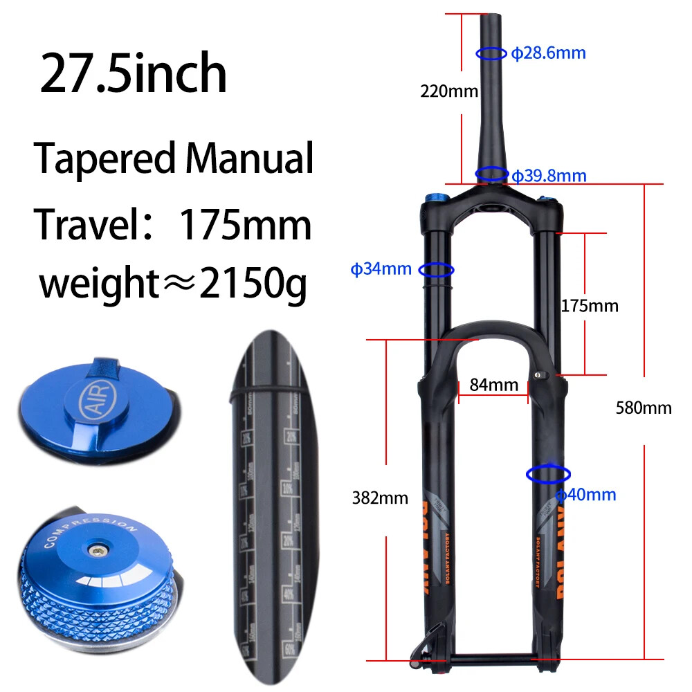 XC DH AM Mountain Bike Suspension Fork 175mm Travel Fork Thru Axle Boost Fork