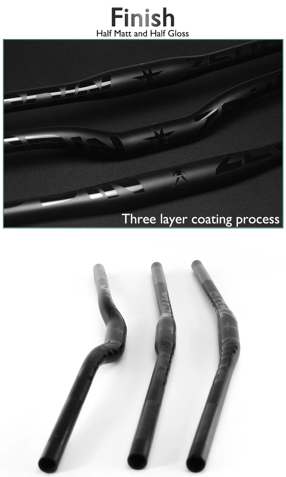 Carbon Fiber Mountain Bike Flat Riser Bar 31.8mm Clamp for XC Bicycle Handlebar