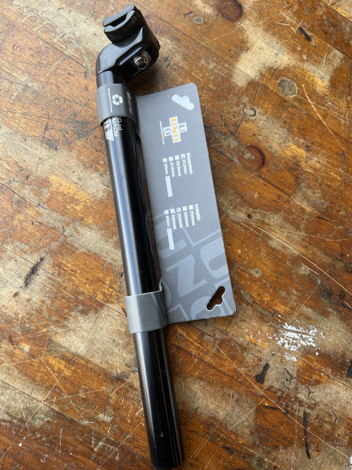 Kalloy UNO Seatpost 27.2mm x 350mm ~ Black ~ Aluminum