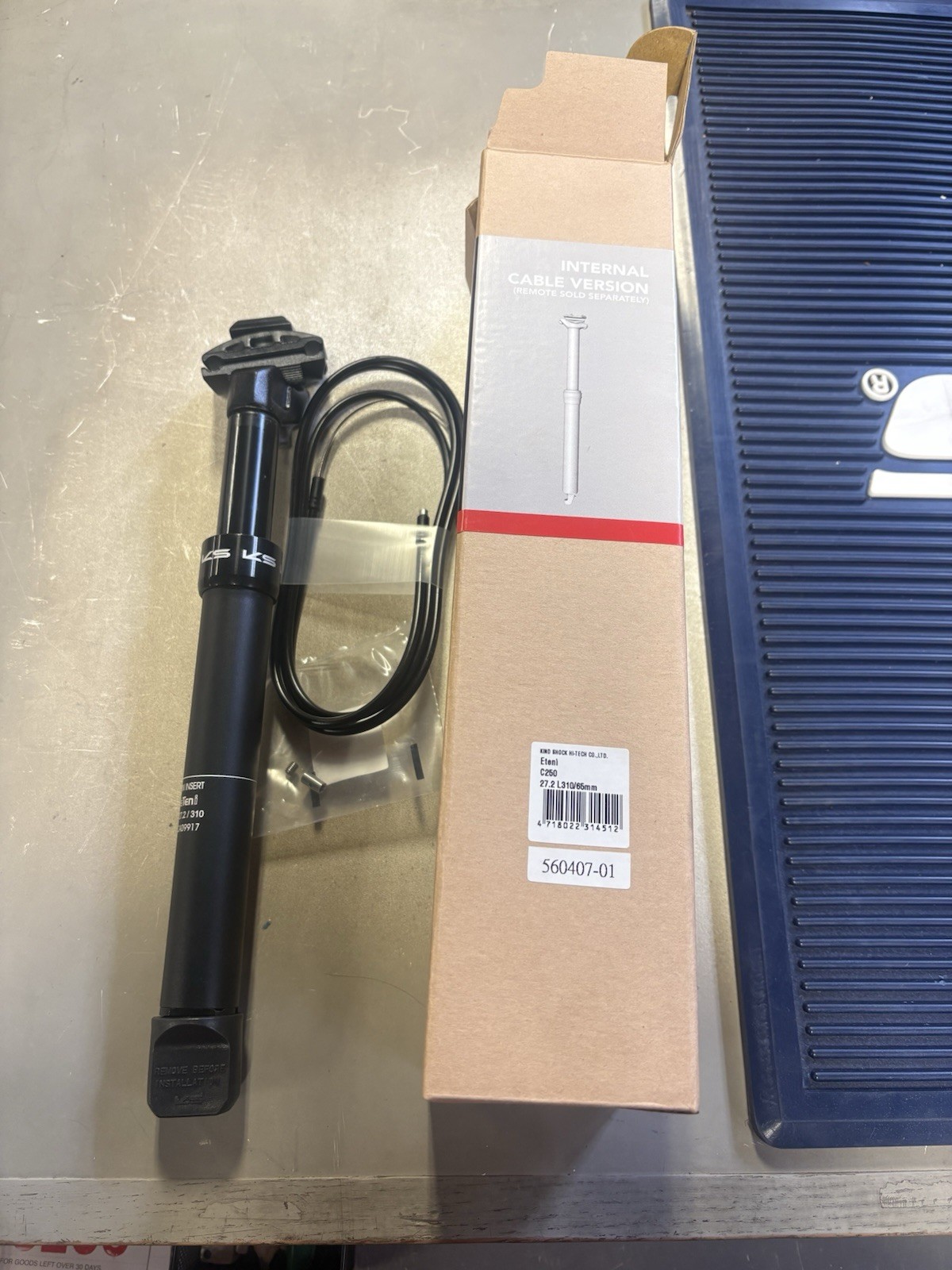 KS Eteni 27.2mm 65mm Drop Alloy Seat Post Internal Route Black